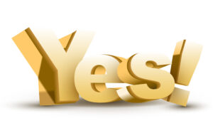 the word YES